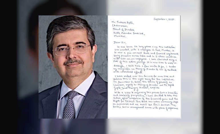 Uday Kotak resigns as MD & CEO of Kotak Mahindra Bank