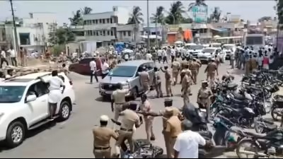 VCK, DMK members clash at Kunnam bus stand; police intervene to restore order