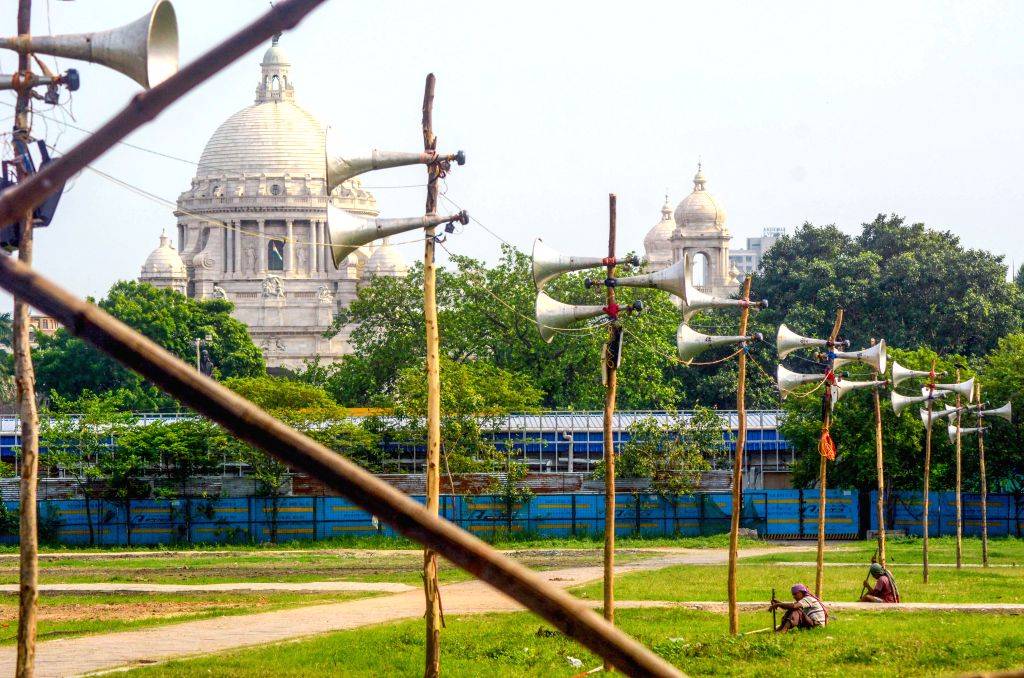 Preparations underway at Kolkata's Brigade Parade Grounds for Eid-ul-Adha namaz