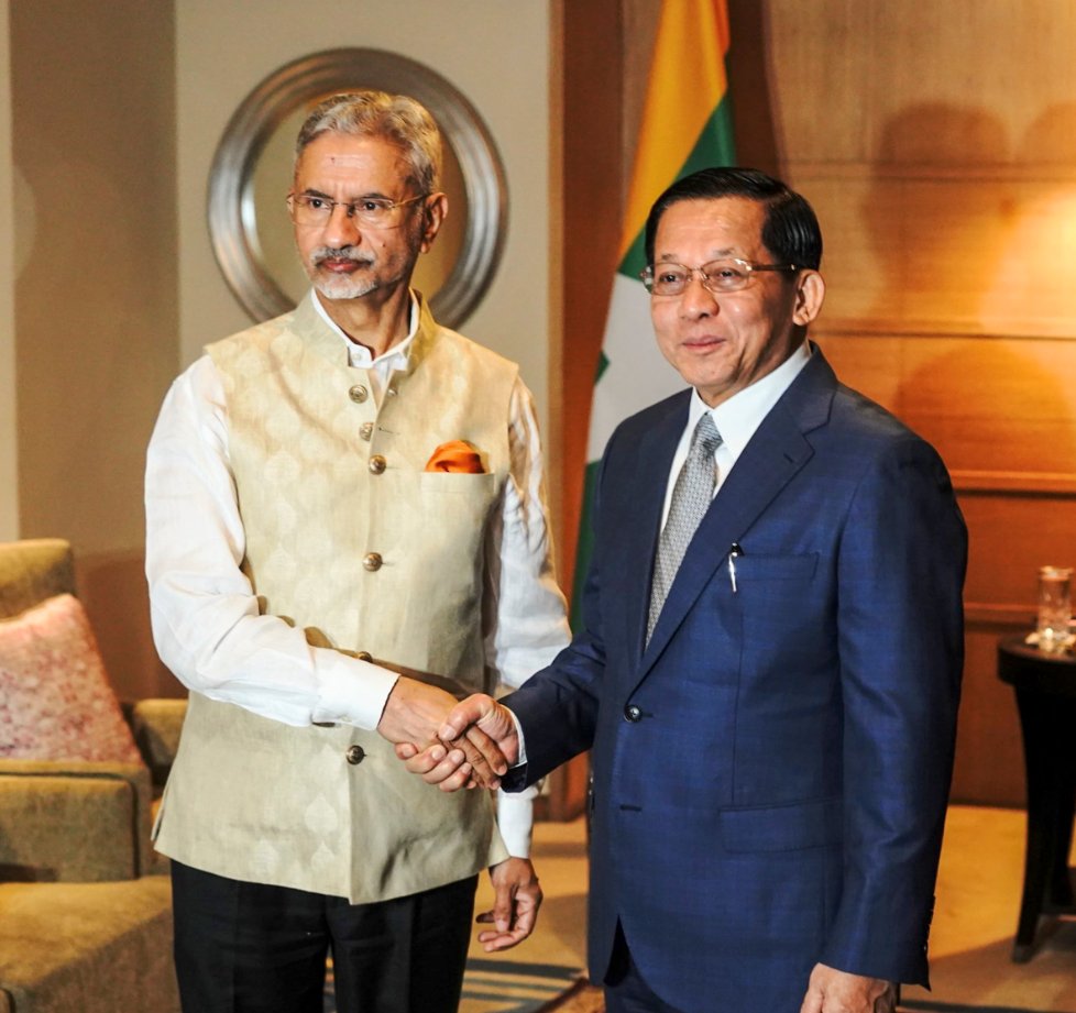 EAM Jaishankar meets Myanmar President Aung Hlaing