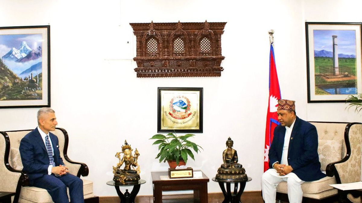 US diplomat meets Nepal's FM to discuss ways to strengthen ties