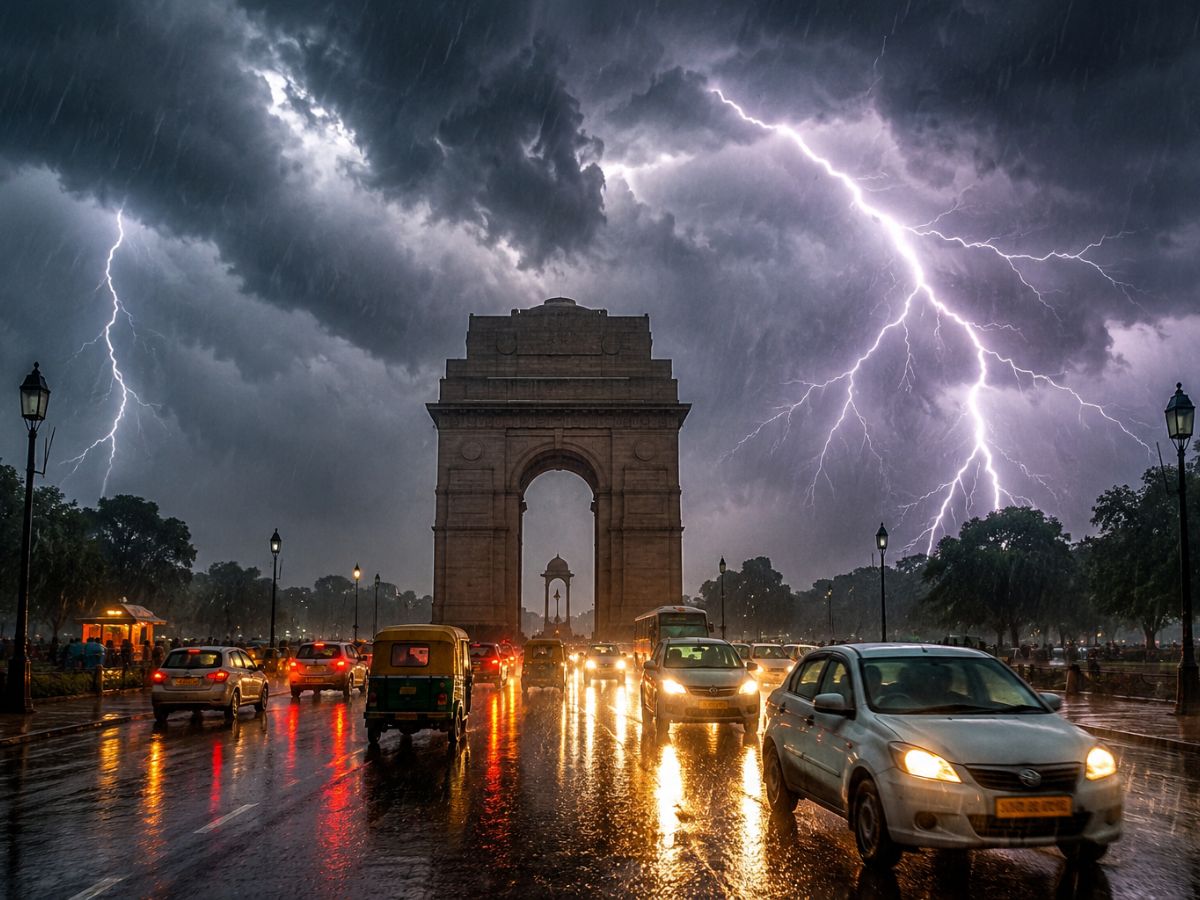 Rain, thunderstorms trigger sharp drop in mercury in Delhi