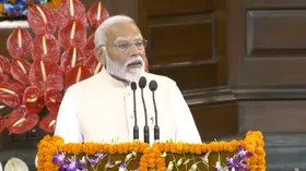 PM takes jibe at Cong on Karnataka CM change, says GDP numbers show economy on strong footing