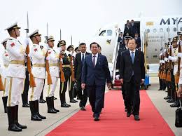After India trip, Myanmar President Min arrives in China on five-day visit
