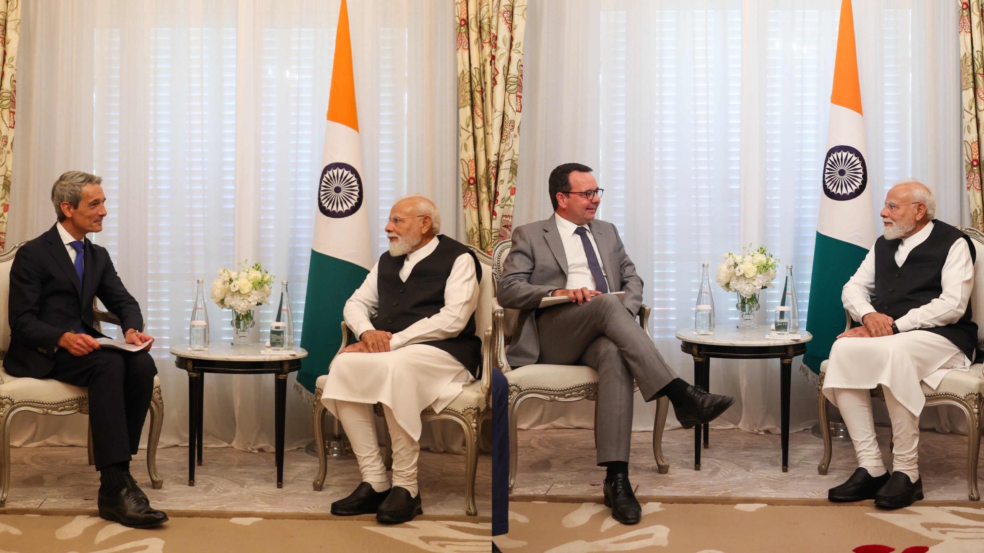 Modi meets leading CEOs in France; discusses investments and expansion plans in India