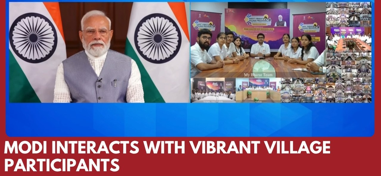 PM interacts with 5,000 MYBharat volunteers from border villages