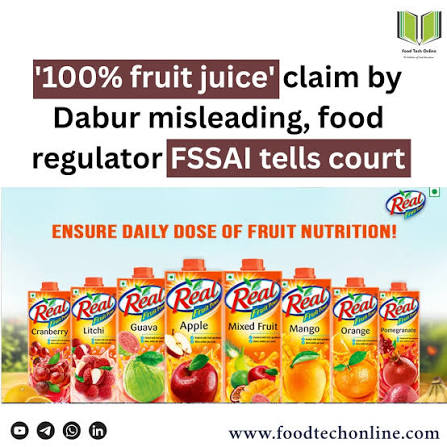 FSSAI prohibits Dabur from selling food products with '100 pc' claims