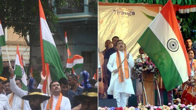Bengal CM Suvendu launches 'Har Ghar Tiranga' campaign, leads march in Kolkata