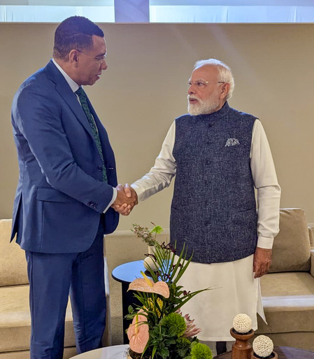 PM Modi thanks Jamaican counterpart for warm I-Day wishes, says India values friendship