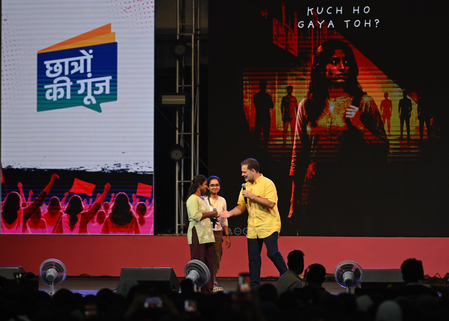 Rahul Gandhi addresses Gen-Z in Pune, challenges 'Manusmriti' view on women (Ld)