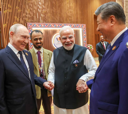 PM Modi's warm camaraderie with Putin, Xi on full display at BRICS Summit